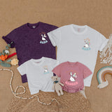 Personalized Goose Family Matching Shirts Fun Birthday Outfit for Baby Toddler Party with Soft Pastel Balloons and Custom Names