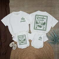 Personalized Grandpa Camp Baby Romper with Custom Name, Soft Long Sleeve Cotton Outfit for Newborns & Toddlers, Matching Family Gift