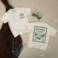 Personalized Grandpa Camp Baby Romper with Custom Name, Soft Long Sleeve Cotton Outfit for Newborns & Toddlers, Matching Family Gift