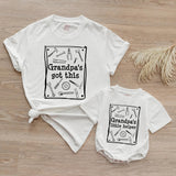 Personalized Grandpa and Me Matching Outfit with Handyman Tools Design, Grandpa's Little Helper Baby Romper and Grandpa Shirt, Soft Cotton