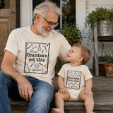 Personalized Grandpa and Me Matching Outfit with Handyman Tools Design, Grandpa's Little Helper Baby Romper and Grandpa Shirt, Soft Cotton