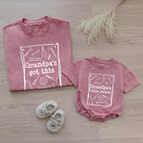 Personalized Grandpa and Me Matching Outfit with Handyman Tools Design, Grandpa's Little Helper Baby Romper and Grandpa Shirt, Soft Cotton