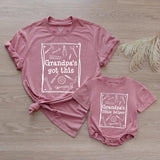 Personalized Grandpa and Me Matching Outfit with Handyman Tools Design, Grandpa's Little Helper Baby Romper and Grandpa Shirt, Soft Cotton