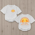 Personalized Half Birthday Baby Romper Custom Sun Half Way Around The Sun Outfit 6 Month Old Baby Clothes Short Sleeve