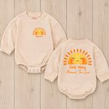Personalized Half Birthday Baby Romper Custom Sun Half Way Around The Sun Outfit 6 Month Old Baby Clothes Short Sleeve