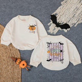 Personalized Halloween Baby Romper with Pumpkin Face and Spooky Vibes Design Fun Infant Bodysuit Trick or Treat Gift for Baby Girl or Boy