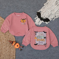 Personalized Halloween Baby Romper with Pumpkin Face and Spooky Vibes Design Fun Infant Bodysuit Trick or Treat Gift for Baby Girl or Boy