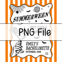 Personalized Halloween Bachelorette Banner Summerween Party Decor Custom Name Date Backdrop Spooky Bride Hot Ghoul October Celebration