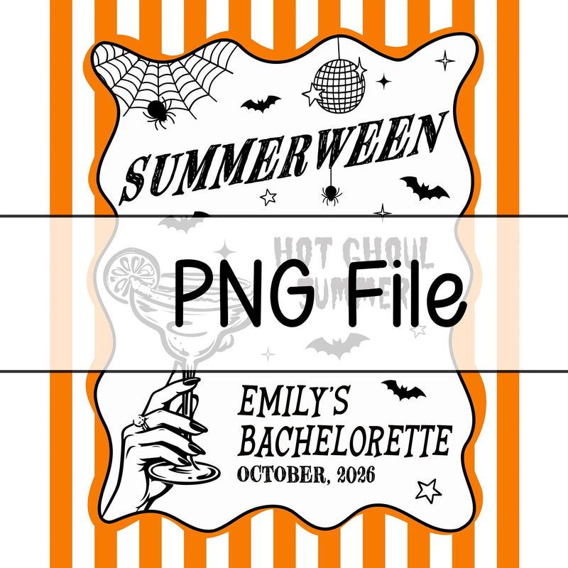 Personalized Halloween Bachelorette Banner Summerween Party Decor Custom Name Date Backdrop Spooky Bride Hot Ghoul October Celebration