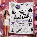 Personalized Halloween Bachelorette Silk Banner with Spooky Bride Theme, Custom Name, Ghost & Witch Motifs, Party Backdrop Decor