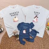 Personalized Halloween Family Matching Tees for Adults and Kids Pumpkin Boo Costume Set Soft Cotton for Fall Season