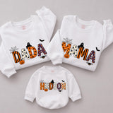 Personalized Halloween Family Sweatshirt and Romper, First Halloween Matching Outfit, Spooky Season