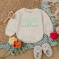 Personalized Hannah Miller Daisy Romper Baby Girl Outfit Newborn Spring Clothes Gift Cotton Soft Coming Home Outfit