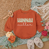 Personalized Hannah Miller Daisy Romper Baby Girl Outfit Newborn Spring Clothes Gift Cotton Soft Coming Home Outfit