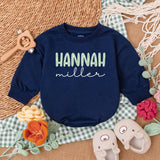 Personalized Hannah Miller Daisy Romper Baby Girl Outfit Newborn Spring Clothes Gift Cotton Soft Coming Home Outfit