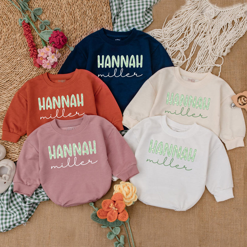Personalized Hannah Miller Daisy Romper Baby Girl Outfit Newborn Spring Clothes Gift Cotton Soft Coming Home Outfit
