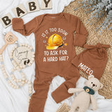 Personalized Hard Hat Baby Bodysuit Funny Construction Outfit Newborn Boys Gift for Builder Family Coming Home Clothes Yellow Design