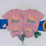 Personalized 'Here Comes the Little Son' Matching Family Shirts – Custom Summer Tees for Baby, Mom, Dad, and Sister – Soft Cotton Outfit