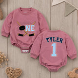 Personalized Hockey Birthday Romper for Baby Boys Custom First Hockey Outfit Soft Cotton for Cake Smash and Celebrations