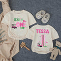 Personalized Hole in One First Birthday Outfit for Baby Girl, Pink Golf Themed Romper with Name, Fun Cake Smash Party Gift