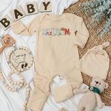 Personalized Hudson Fishing Baby Bodysuit Cute Newborn Outfit Whimsical Fish Design Colorful Letters Gift for Baby Boy Shower