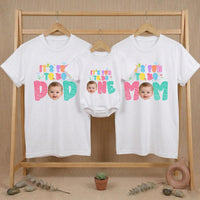 Personalized It's Fun to Be One Birthday Shirt with Baby Photo Custom Toddler Boys Girls Party Outfit Vibrant Colors First Birthday Gift