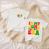 Personalized Juneteenth Baby Romper 1865 Freedom Day Outfit Custom Name Retro Red Yellow Green Design Infant Toddler Holiday Gift