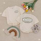 Custom Camo Kindergarten Toddler Tee with Name, Matching Family Back-to-School Shirt, Soft Cotton Kids T-Shirt for Everyday Play