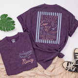 Personalized Lake Crew Matching Family Shirts with Custom Names, Baby Rompers & Kids Tees, Soft Cotton Summer Outfit for Vacations