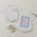 Personalized Lake Crew Matching Family Shirts with Custom Names, Baby Rompers & Kids Tees, Soft Cotton Summer Outfit for Vacations