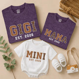 Personalized Leopard Print Gigi Mama Mini Shirt, Gigi Shirt, Gift for Grandma, New Grandma Gift, Grandma and Mimi Matching Outfit