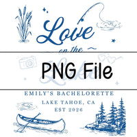 Personalized Love on the Lake Bachelorette Banner Lake Tahoe Party Decor Custom Lake House Weekend Bride Celebration Banner EST 2026