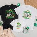 Personalized Lucky Charm Birthday Shirts with Shamrocks Matching Family St Patricks Day Outfit for Baby Toddler Boy and Mommy Custom