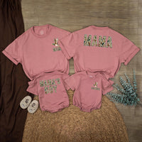 Personalized Mama and Boy Matching Camo Shirts with Mallard Duck Design, Custom Name Romper for Hunting Moms and Outdoor Family Outfits