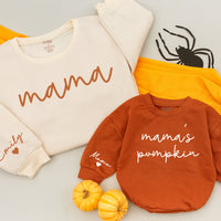 Personalized Mama and Me Fall Sweatshirts Custom Names Cozy Autumn Matching Family Outfit Baby Toddler Thanksgiving Gift