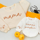 Personalized Mama and Me Fall Sweatshirts Custom Names Cozy Autumn Matching Family Outfit Baby Toddler Thanksgiving Gift