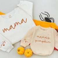 Personalized Mama and Me Fall Sweatshirts Custom Names Cozy Autumn Matching Family Outfit Baby Toddler Thanksgiving Gift