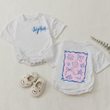 Personalized Mama and Mini Summer Shirts with Seashell Design, Matching Beach Outfits for Family Vacation, Custom Names Toddler Baby Tee