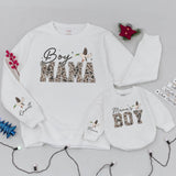 Personalized Matching Boy Mama and Mama's Boy Sweatshirts, Custom Mommy and Me Outfits, Soft Cotton Hunting Season Gift for Mom and Son