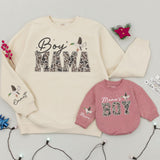 Personalized Matching Boy Mama and Mama's Boy Sweatshirts, Custom Mommy and Me Outfits, Soft Cotton Hunting Season Gift for Mom and Son