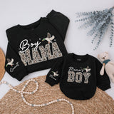 Personalized Matching Boy Mama and Mama's Boy Sweatshirts, Custom Mommy and Me Outfits, Soft Cotton Hunting Season Gift for Mom and Son