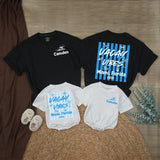 Personalized Matching Family Beach Shirts with 'Vacay Vibes' Design, Custom Text for Baby, Toddler, Kids, Mom & Dad, Soft Cotton Summer Apparel