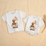 Personalized Matching Family Bear 1st Birthday Outfit, Custom Baby Romper and T-Shirts, Soft Cotton, Perfect for Milestone Photoshoots