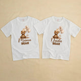 Personalized Matching Family Bear 1st Birthday Outfit, Custom Baby Romper and T-Shirts, Soft Cotton, Perfect for Milestone Photoshoots