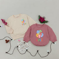 Personalized Matching Family Birthday Shirts with Balloon Design for 1st Birthday Party, Custom Mom Dad Baby Outfits, Soft Cotton Clothes