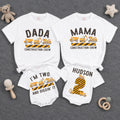 Personalized Matching Family Construction Crew Shirts, I’m Two and Diggin’ It Toddler Birthday Outfit, Custom Name and Age Cotton Tees