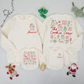 Personalized Matching Family The Cookie Crew Christmas Sweatshirt, Soft Cotton Holiday Baking Shirt for Mom, Dad & Kids Winter Gift Set