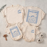 Personalized Matching Family Cruise Crew Shirts and Baby Romper, Custom Destination Tee for Summer Trips, Soft Cotton for Kids and Adults