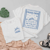 Personalized Matching Family Cruise Crew Shirts and Baby Romper, Custom Destination Tee for Summer Trips, Soft Cotton for Kids and Adults