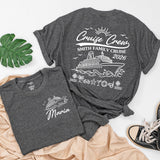 Personalized Matching Family Cruise Shirts & Baby Rompers, Nautical Smith Family Vacation 2026, Soft Cotton Tee for Kids, Mom, Dad